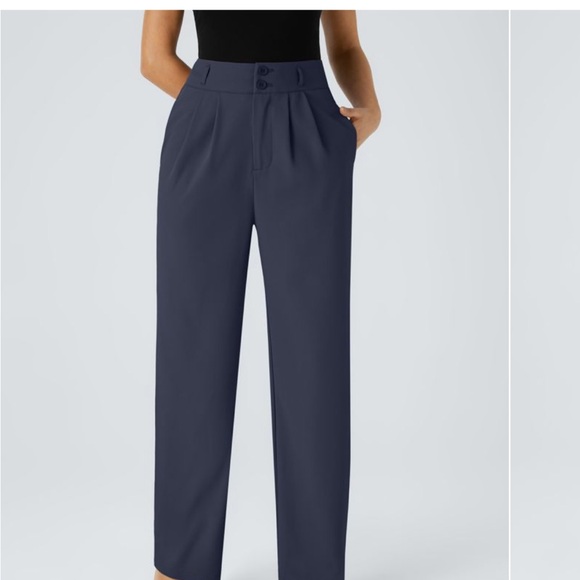 HALARA Women's Navy Straight Leg Pants - Picture 2 of 2